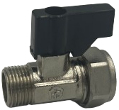 15mm x 3/8Inch MI Flat-faced Straight ISO valve /w handle