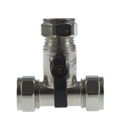 Isolating Valve Tee 15mm