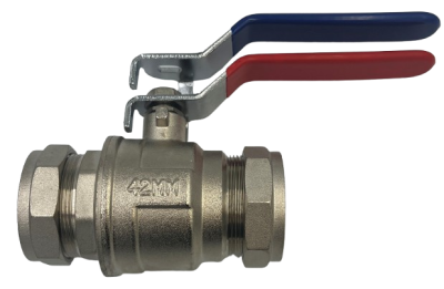 15mm Lever Ball Valve - Full bore, dual handle WRAS