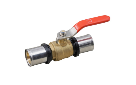 25mm MLCP PRESS Lever Ball Valve - Red