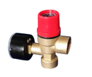 6 Bar x 1/2" Pres'Relief Valve + Gauge FxF