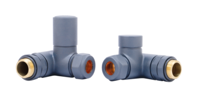 Dual Fuel Corner Rad Valve pair, RAL7012